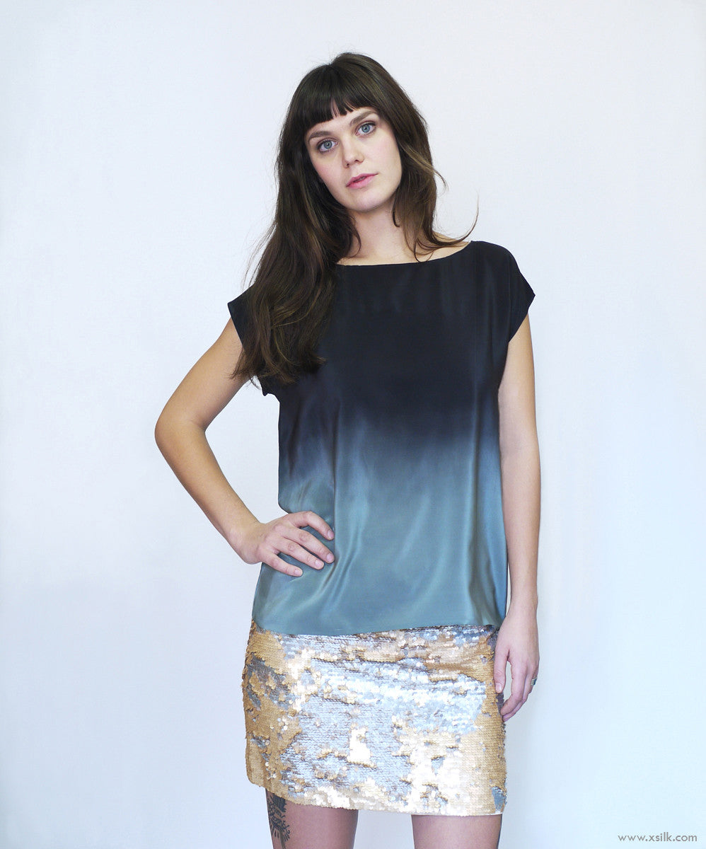 ROTHKO FOUR.  ombre silk top