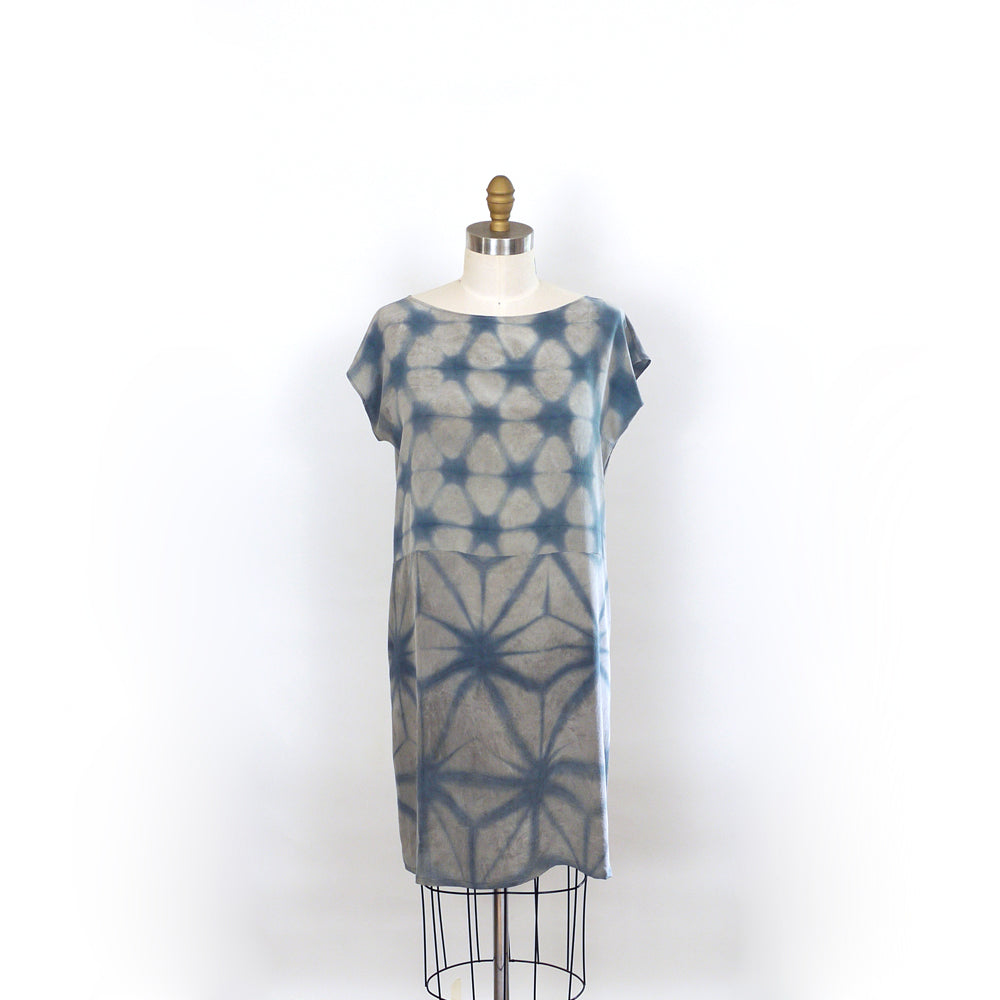 WABI SABI.  Hand dyed Indigo dress.