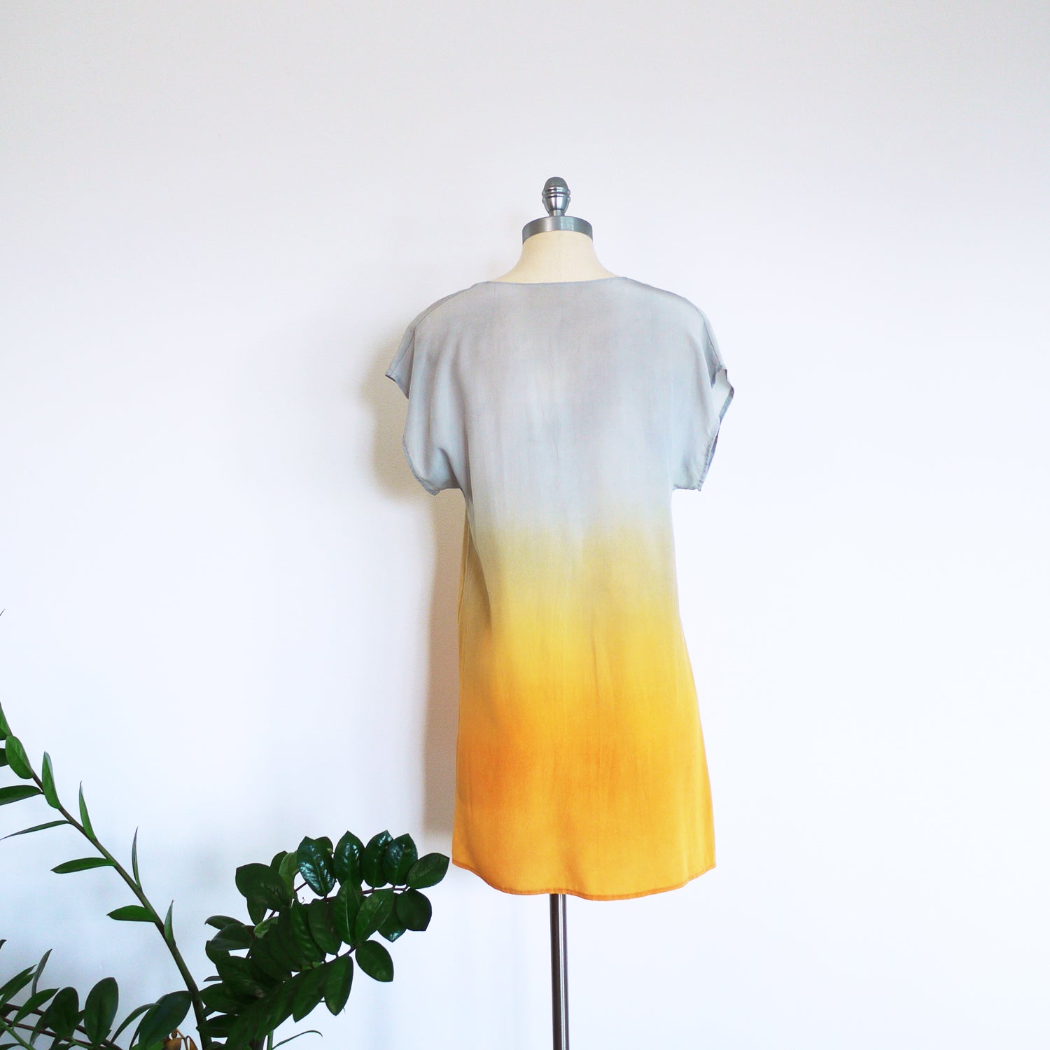 SUNRISE V-neck Ombre Silk Dress, Medium