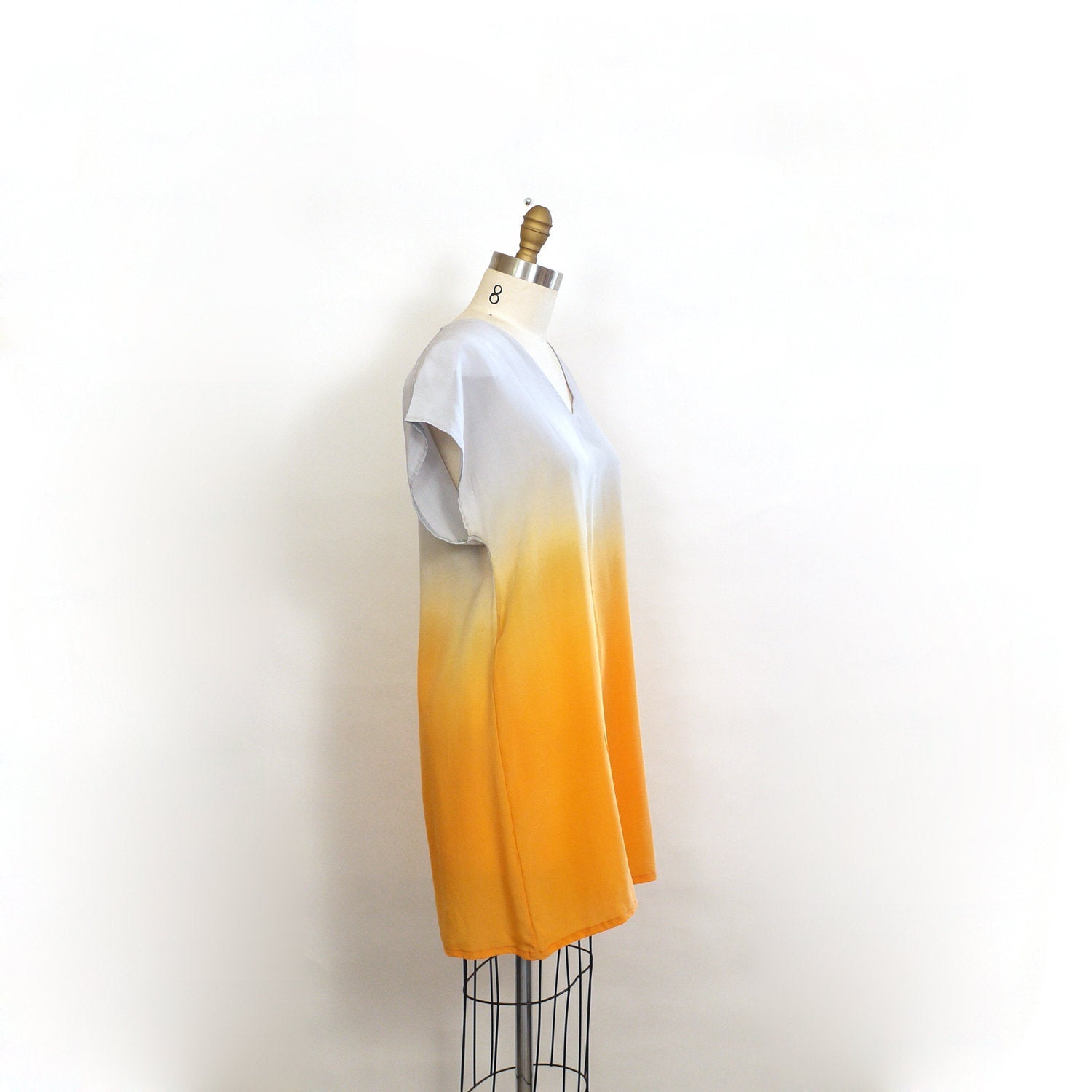 Sunrise Ombre Silk Dress, Medium. Ready to ship