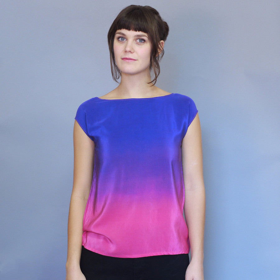 ROTHKO ONE.  ombre silk top