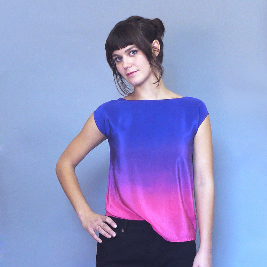 ROTHKO ONE.  ombre silk top