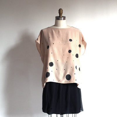 BLUSH. natural dye silk blouse