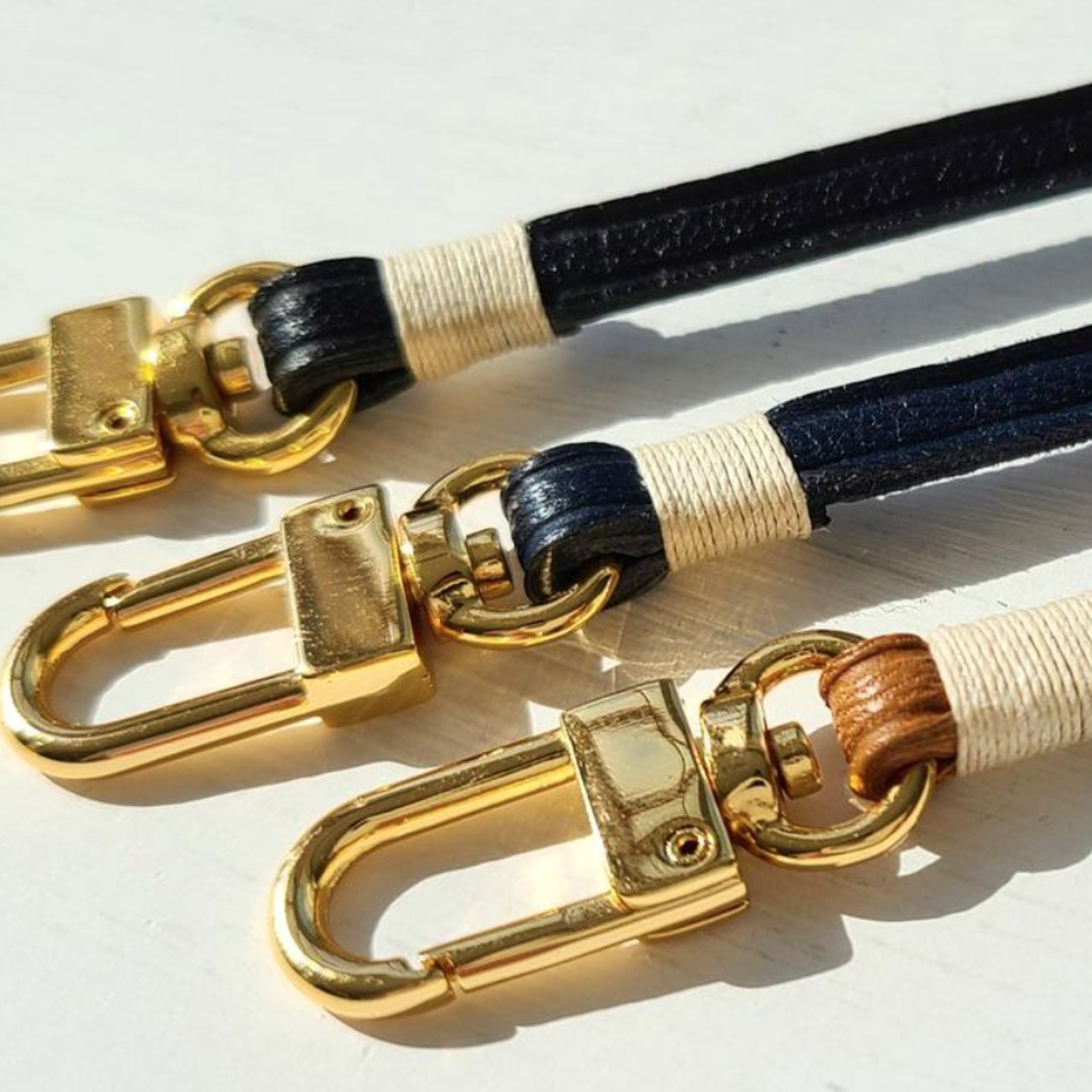 Face Mask Strap. Hand crafted leather clip-on straps.
