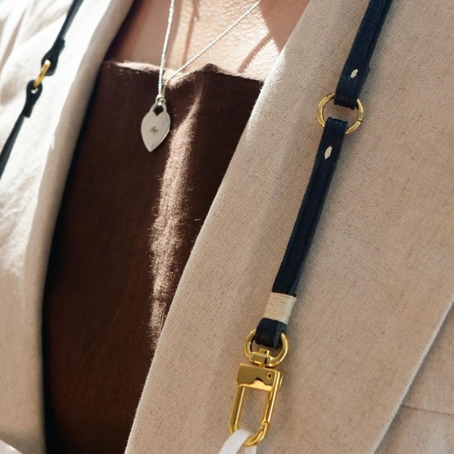 Face Mask Strap. Hand crafted leather clip-on straps.
