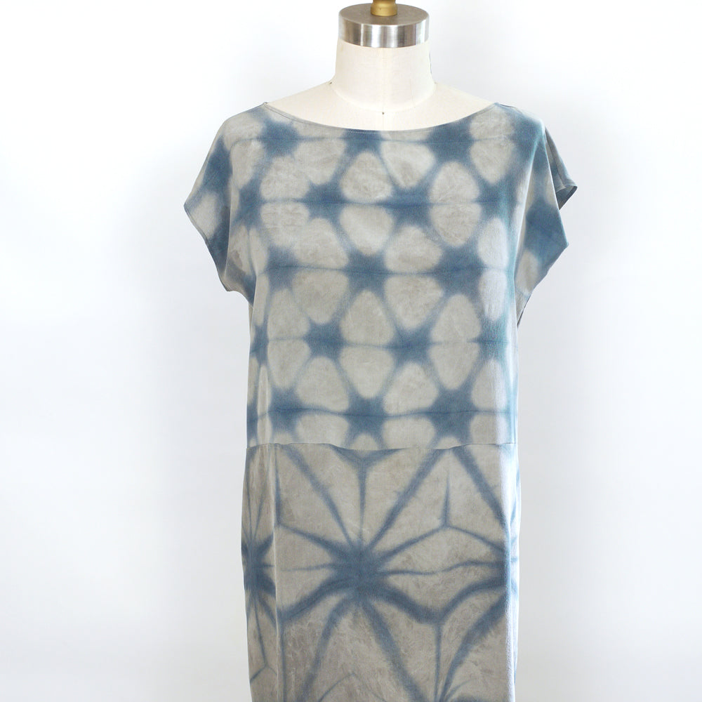 WABI SABI.  Hand dyed Indigo dress.