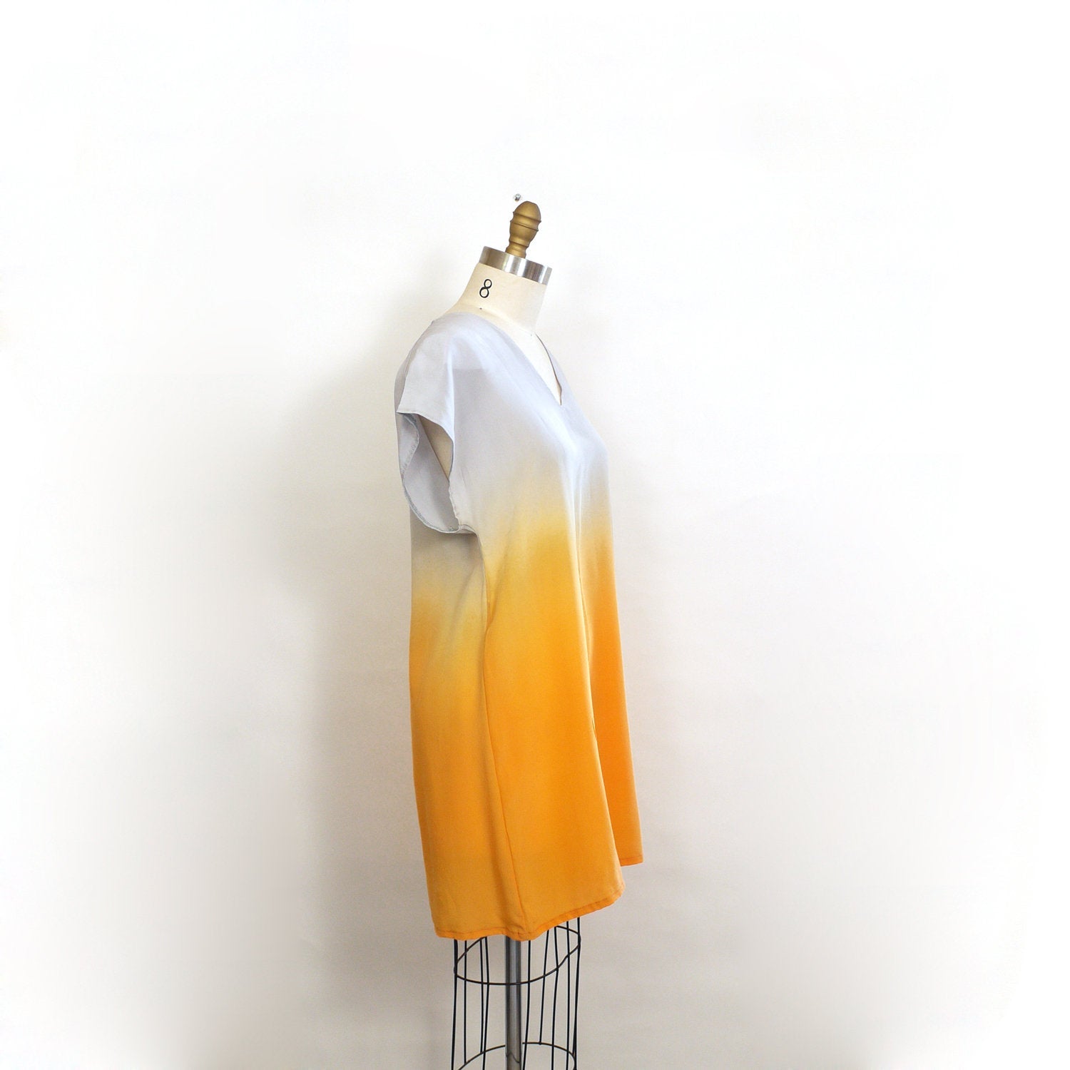 Sunrise Ombre Silk Dress, Medium.  Ready to ship