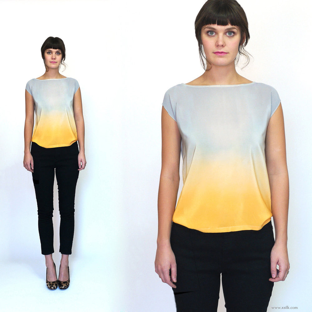 ROTHKO TWO. ombre silk top