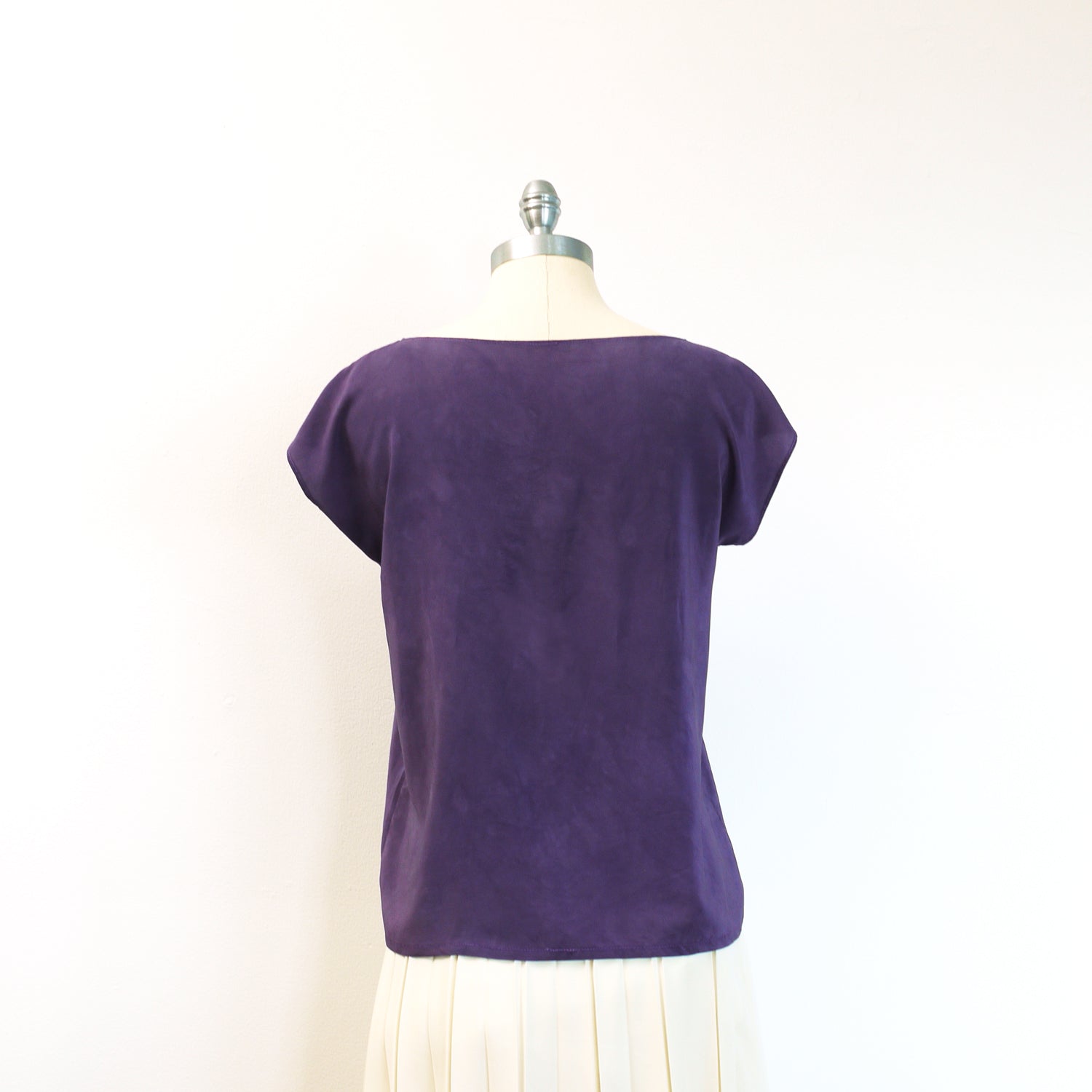 Grape silk top.  Natural dye - Logwood - silk blouse