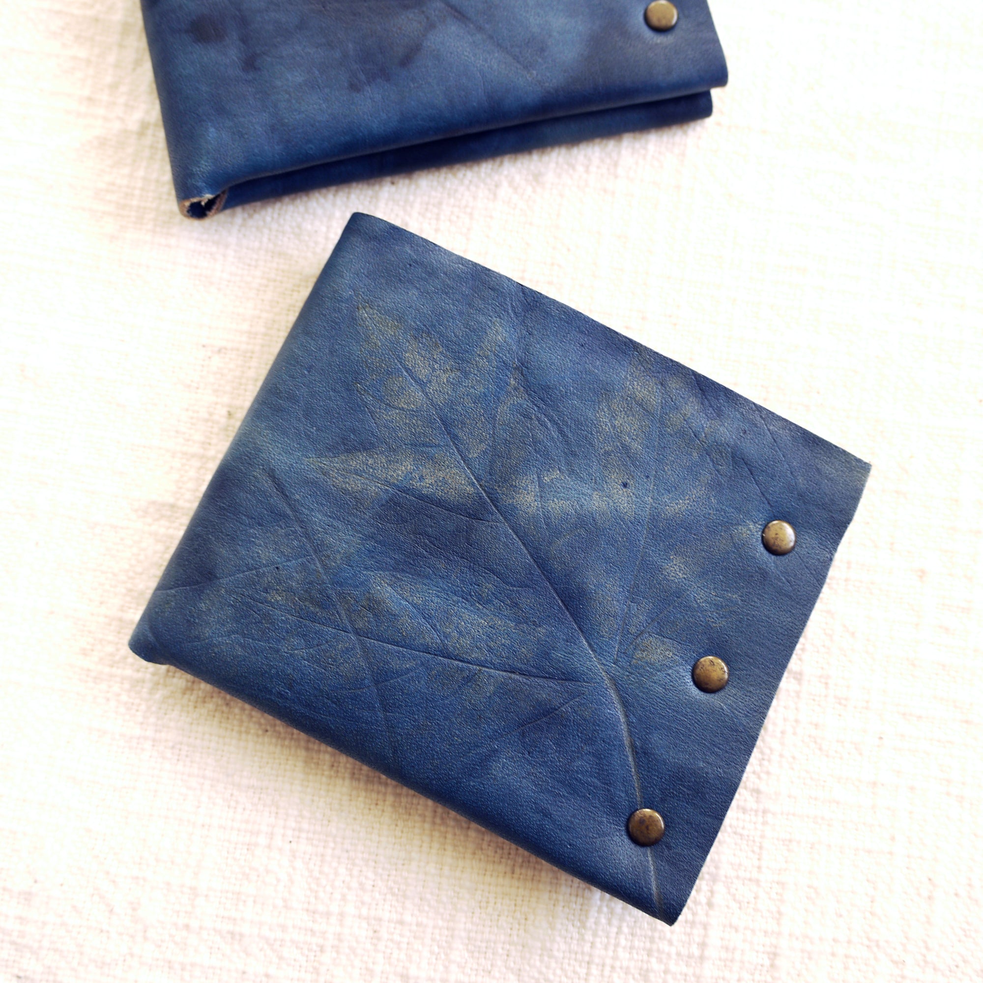 Indigo Leather Billfold Wallet